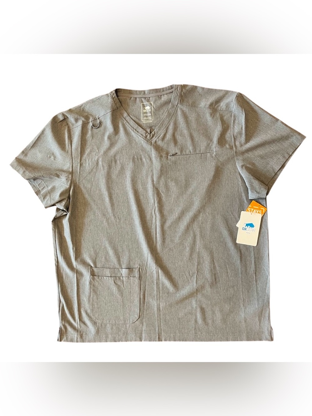 2 for $20; Heather Grey Medical Scrub Shirt